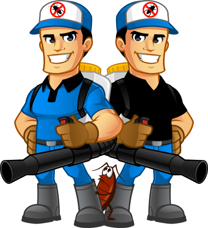 Illustration de deux techniciens Royale Extermination